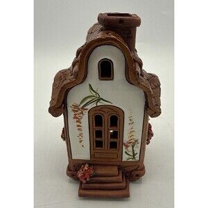 Maribor Kunstgewerbe Hand Made Lithiuana Clay Tea Light Incense House Small 6.5”